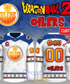 Edmonton Oilers Dragon Ball Z Super Aura Hockey Jersey