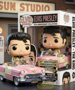 Elvis Presley 70th Anniversary Rock ‘n’ Roll Legend – Pink Cadillac Commemorative Pop! Figure