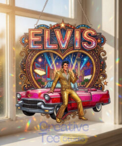 Elvis Presley Premium Suncatcher Home Decor