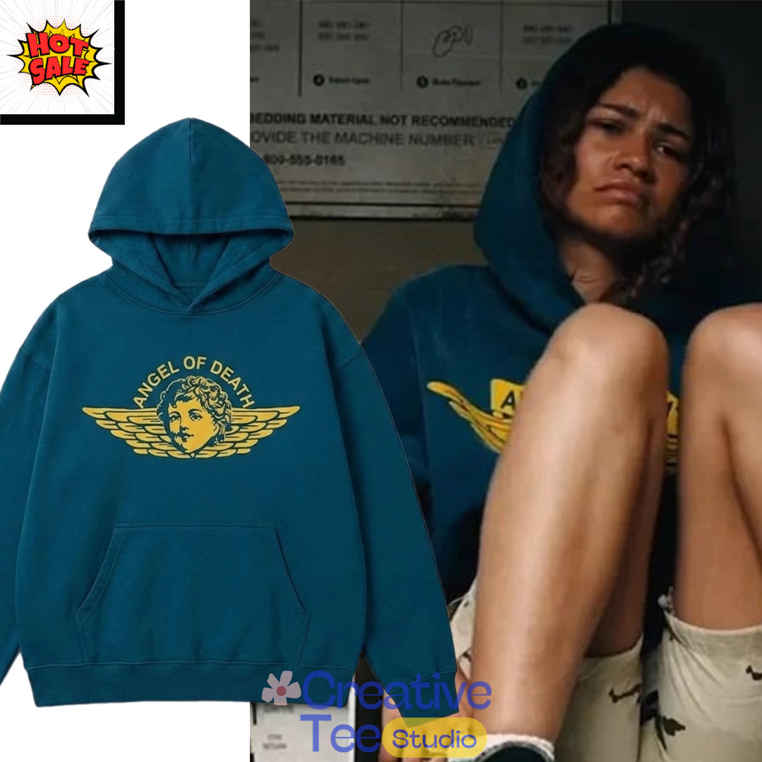 Euphoria Season 3 Zendaya Rue Angel Of Death Hoodie 2026 Euphoria Season 3 Zendaya Rue Angel Of Death Hoodie 2026