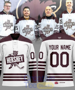 Hershey Bears Throwback Design Custom Hockey Jersey