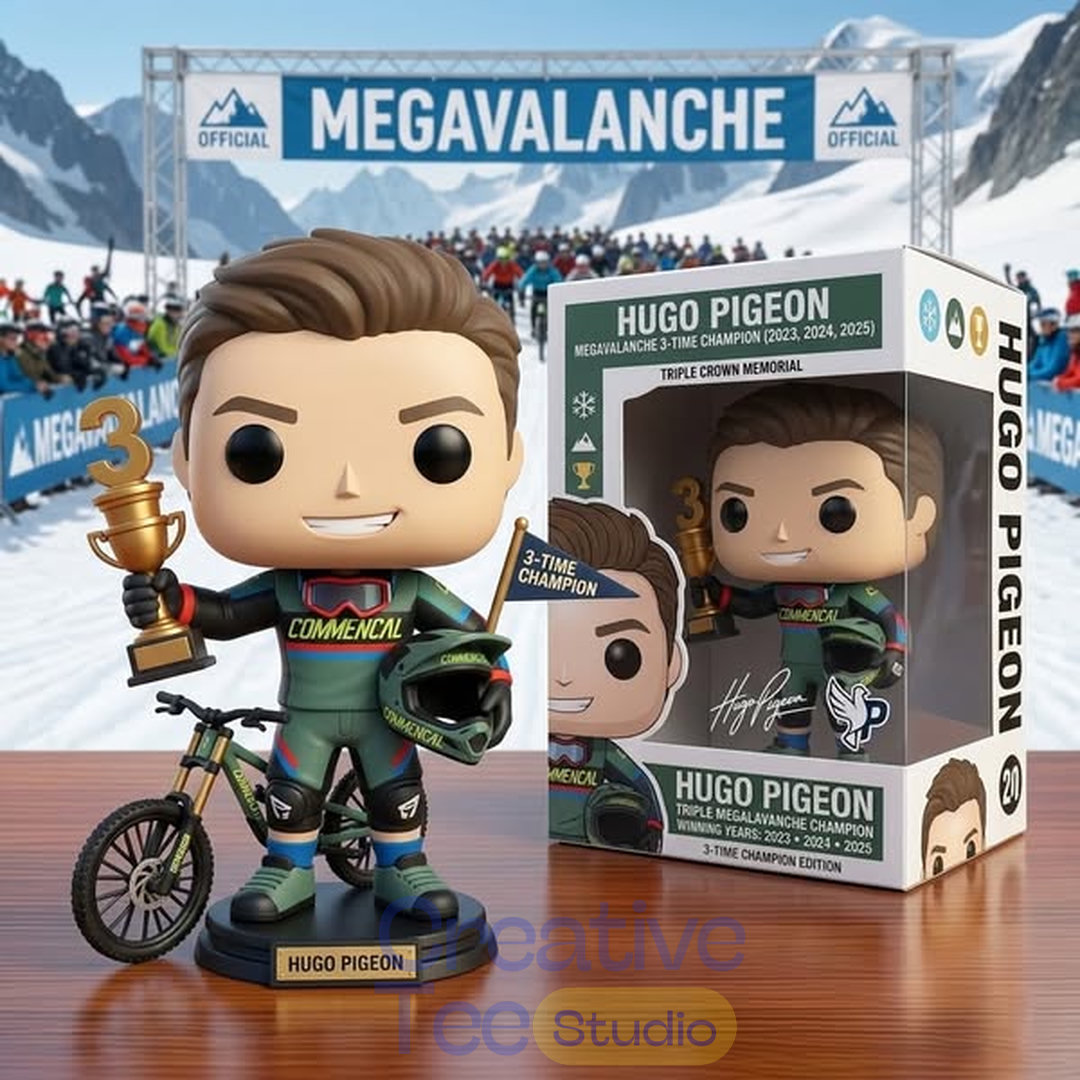 Hugo Pigeon Megavalanche Three-Time Champion Commemorative Pop Figure Hugo Pigeon Megavalanche Three-Time Champion Commemorative Pop Figure