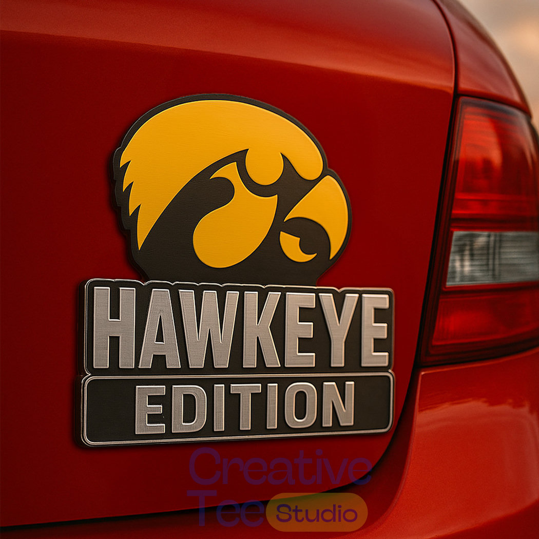 Iowa Hawkeyes Custom Car Name Badge Iowa Hawkeyes Custom Car Name Badge