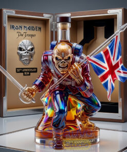 Iron Maiden 50th Anniversary Black Rum Collector’s Edition Whiskey Bottle
