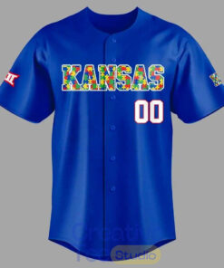 Kansas Jayhawks Autism Awareness 2026 Baseball Jersey