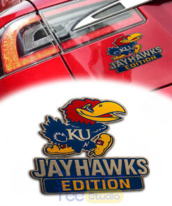 Kansas Jayhawks Custom Car Name Badge