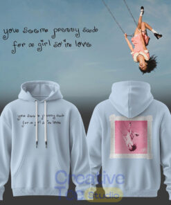 Lace Album Cover Blue Hoodie