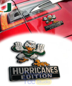 Miami Hurricanes Custom Car Name Badge