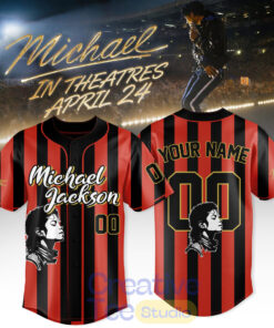 Michael Jackson In Theatres Custom Baseball Jersey – Special Movie Edition