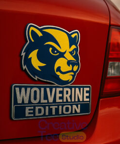 Michigan Wolverines Custom Car Name Badge
