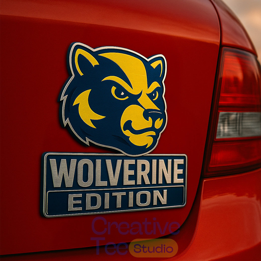 Michigan Wolverines Custom Car Name Badge Michigan Wolverines Custom Car Name Badge