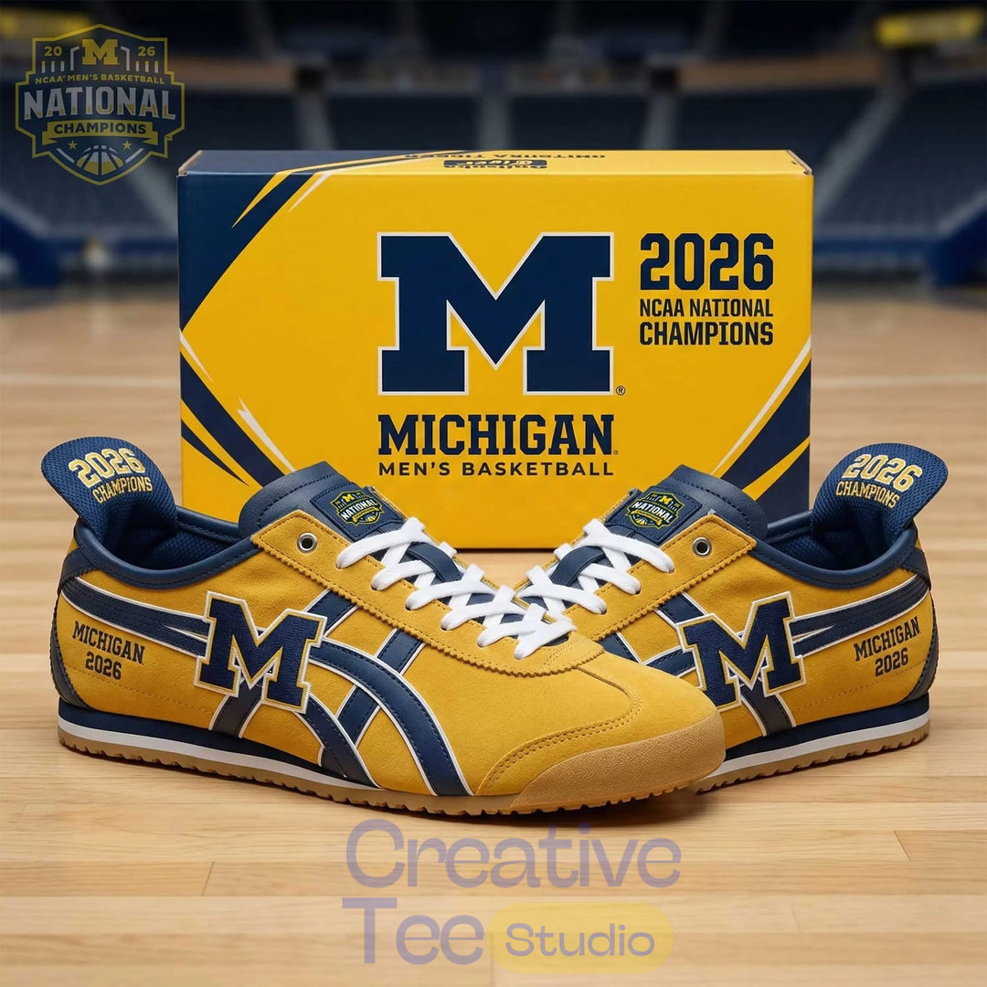 Michigan Wolverines Men’s Basketball Champions 2026 Tiger Shoes Michigan Wolverines Men’s Basketball Champions 2026 Tiger Shoes