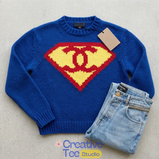 Milly Alcock Chanel Superman Sweater At CinemaCon Milly Alcock Chanel Superman Sweater At CinemaCon