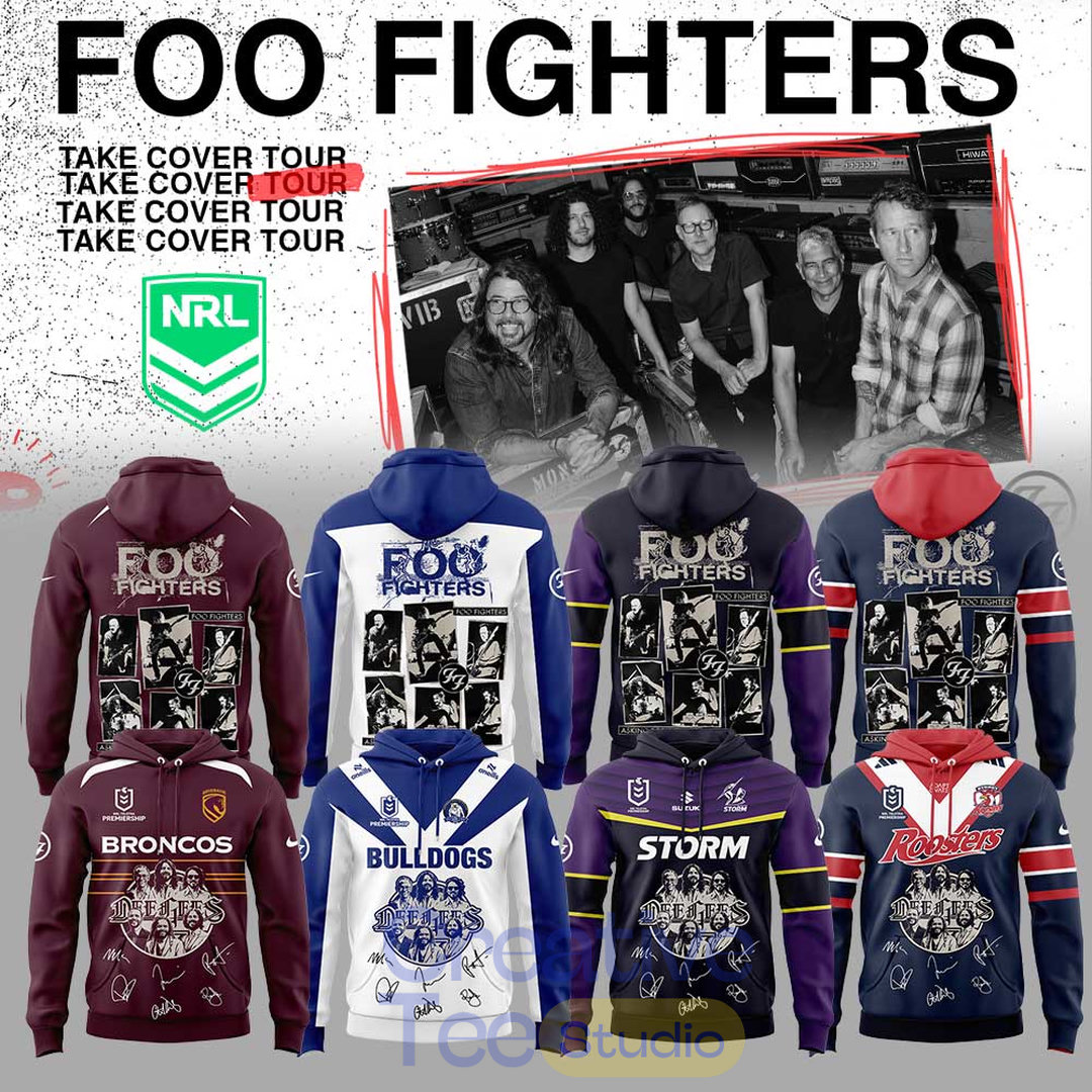 NRL All Teams x Foo Fighters 2026 Australia Stadium Tour Hoodie NRL All Teams x Foo Fighters 2026 Australia Stadium Tour Hoodie