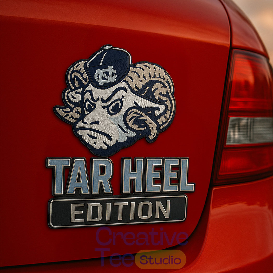 North Carolina Tar Heels Custom Car Name Badge North Carolina Tar Heels Custom Car Name Badge