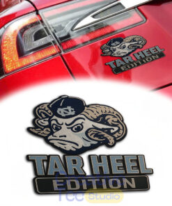 North Carolina Tar Heels Custom Car Name Badge
