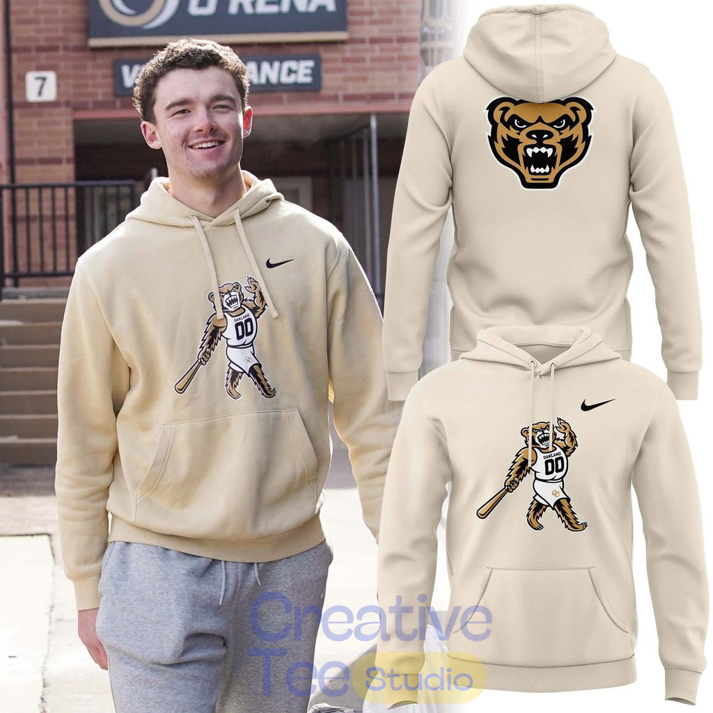 Oakland Golden Grizzlies Retro Mascot Hoodie - Limited Edition Oakland Golden Grizzlies Retro Mascot Hoodie - Limited Edition