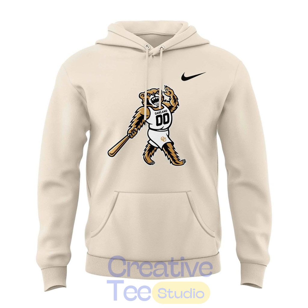 Oakland Golden Grizzlies Retro Mascot Hoodie - Limited Edition Oakland Golden Grizzlies Retro Mascot Hoodie - Limited Edition
