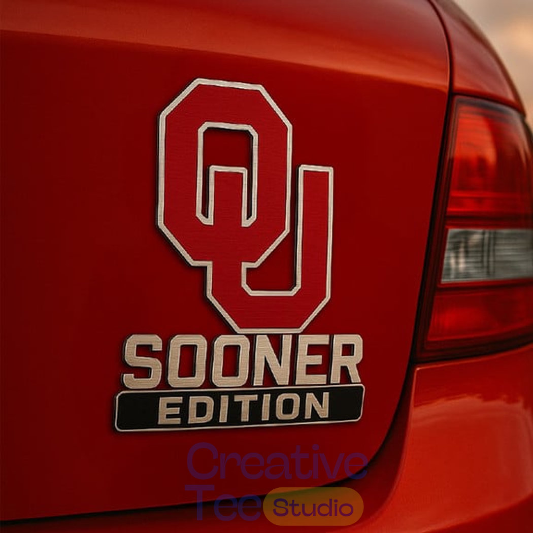 Oklahoma Sooners Custom Car Name Badge Oklahoma Sooners Custom Car Name Badge