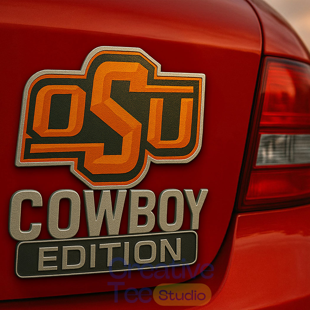 Oklahoma State Cowboys Custom Car Name Badge Oklahoma State Cowboys Custom Car Name Badge