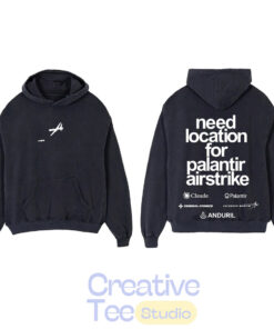 Palantir Airstrike Claude Tech Satire Hoodie