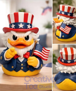 Patriotic Uncle Duck Figurine