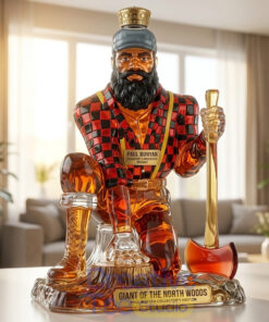 Paul Bunyan Collectible Commemorative Black Rum Collector’s Edition Whiskey Bottle