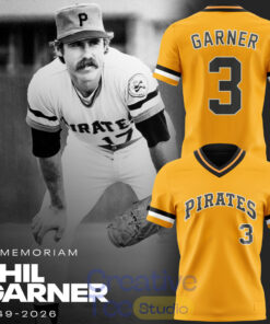 Pittsburgh Pirates In Loving Memory of Phil Garner Tribute Football Jersey