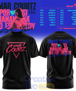 Omar Courtz Por Si Manana No Estoy Neon Heartbreak Cosmic Vibes Graphic Tee