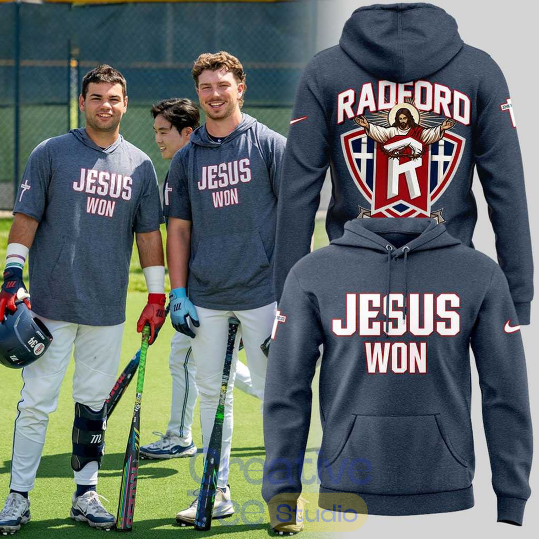 Radford University Jesus Won Cross Baseball Special Hoodie Radford University Jesus Won Cross Baseball Special Hoodie