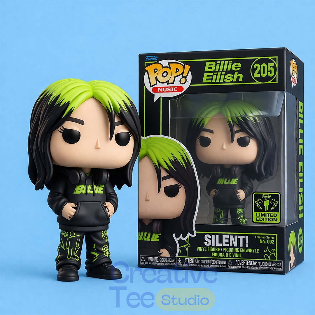 Rare Billie Eilish Music Silent Pop Figure Rare Billie Eilish Music Silent Pop Figure