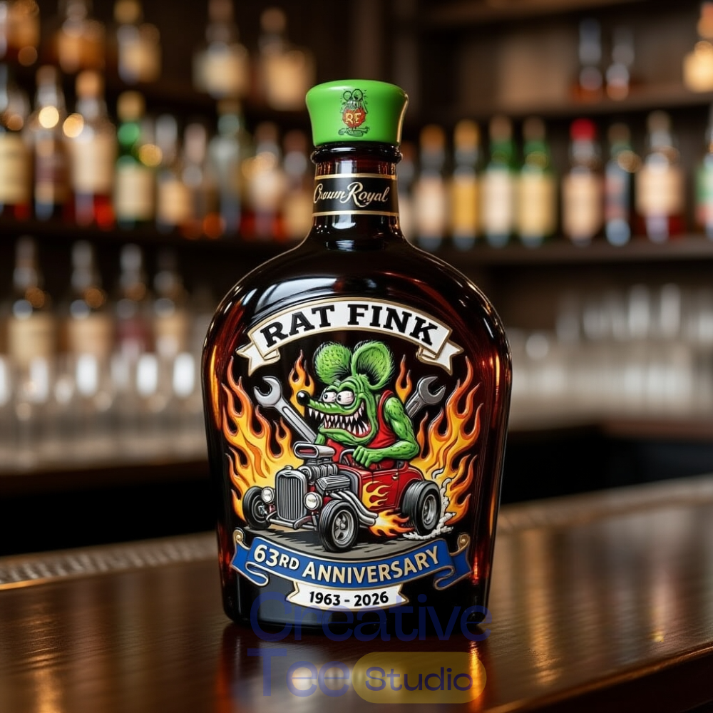 Rat Fink 63rd Anniversary Limited Edition Whiskey Bottle Rat Fink 63rd Anniversary Limited Edition Whiskey Bottle