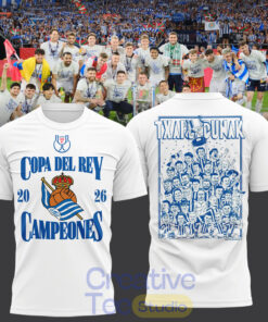 Real Sociedad 2026 Copa Del Rey Champions T-Shirt