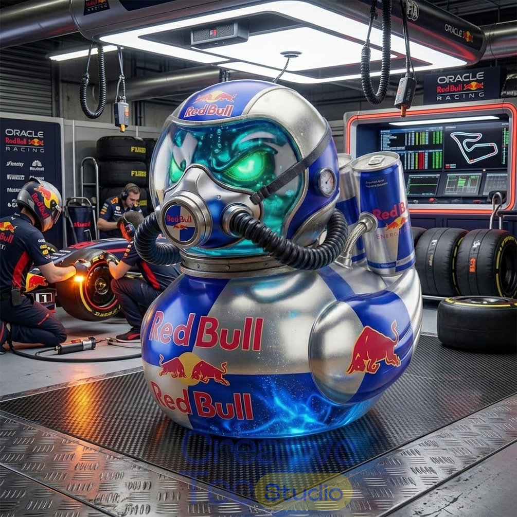 Red Bull Hyper Caffeinated Cyber Resin Duck Red Bull Hyper Caffeinated Cyber Resin Duck