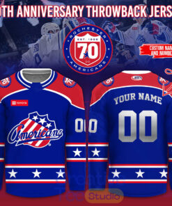 Rochester Americans 70th Anniversary Throwback Custom Hockey Jersey