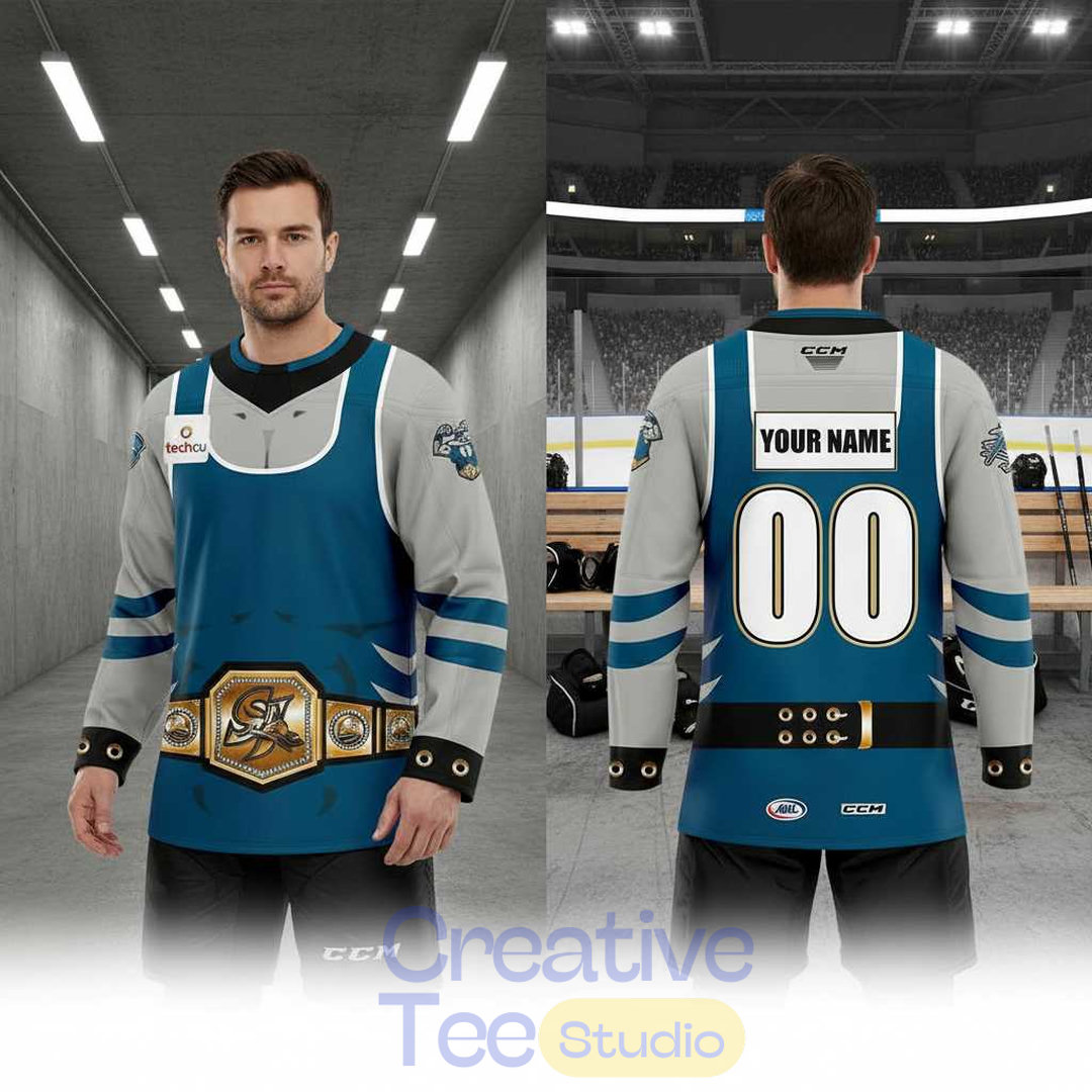 San Jose Barracuda CudaMania II 2026 Night Hockey Jersey San Jose Barracuda CudaMania II 2026 Night Hockey Jersey