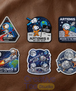 Snoopy Artemis II Mission Embroidered Iron-On Patch