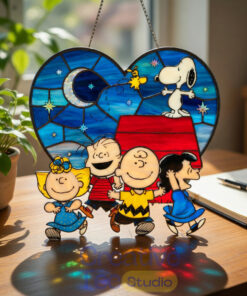Snoopy and Friends Premium Suncatcher Home Decor Snoopy and Friends Premium Suncatcher Home Decor