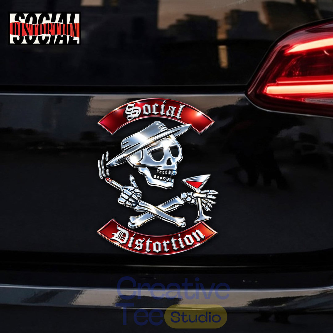Social Distortion Premium 3D Car Name Badge Social Distortion Premium 3D Car Name Badge