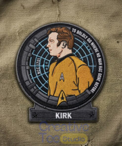 Star Trek Captain Kirk Embroidered Iron-On Patch