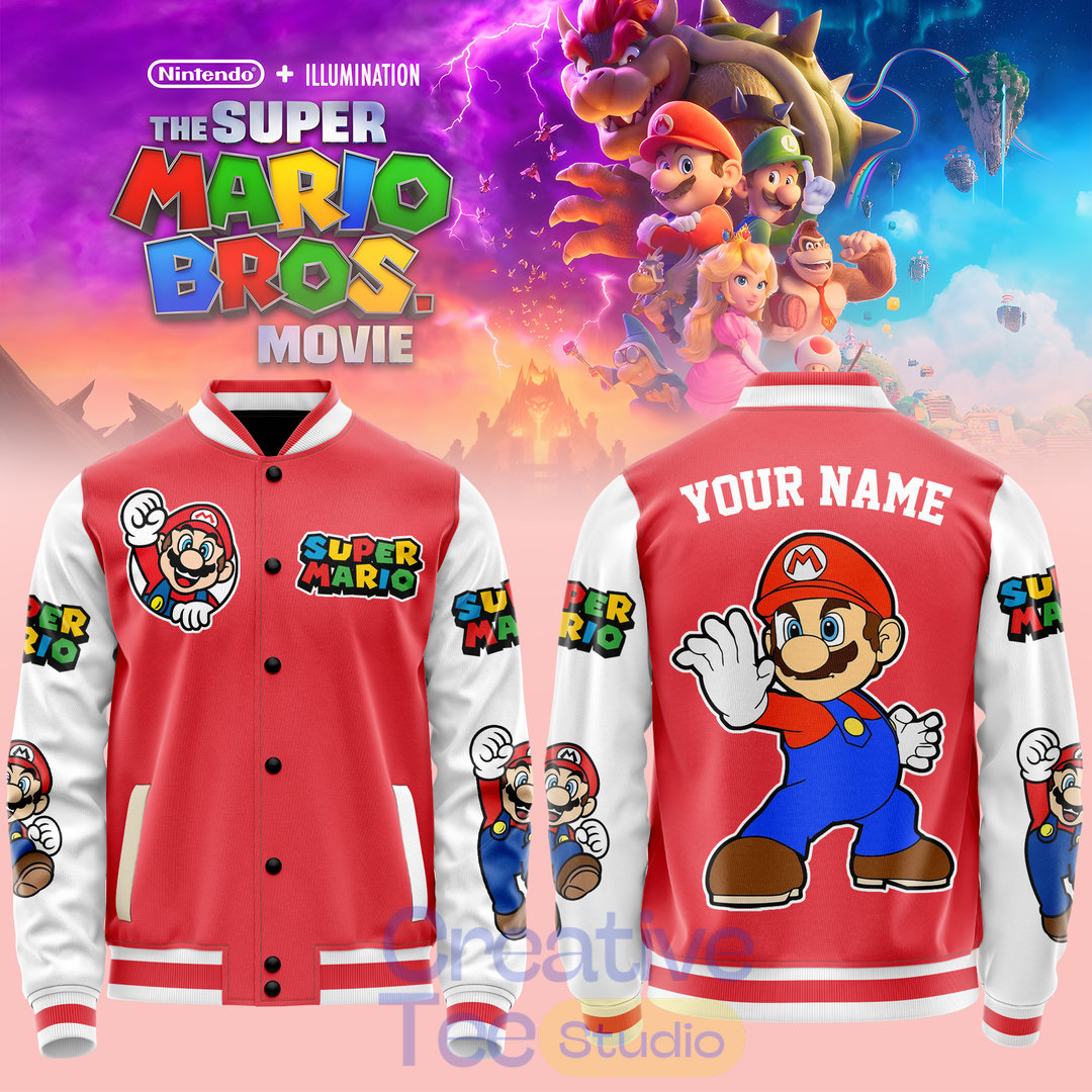 Super Mario Galaxy Movie Special Baseball Jacket Super Mario Galaxy Movie Special Baseball Jacket