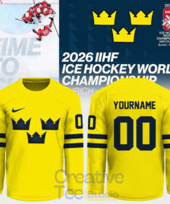 Sweden 2026 IIHF Ice Hockey Championship Custom Hockey Jersey