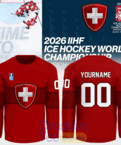 Switzerland 2026 IIHF Ice Hockey Championship Custom Hockey Jersey