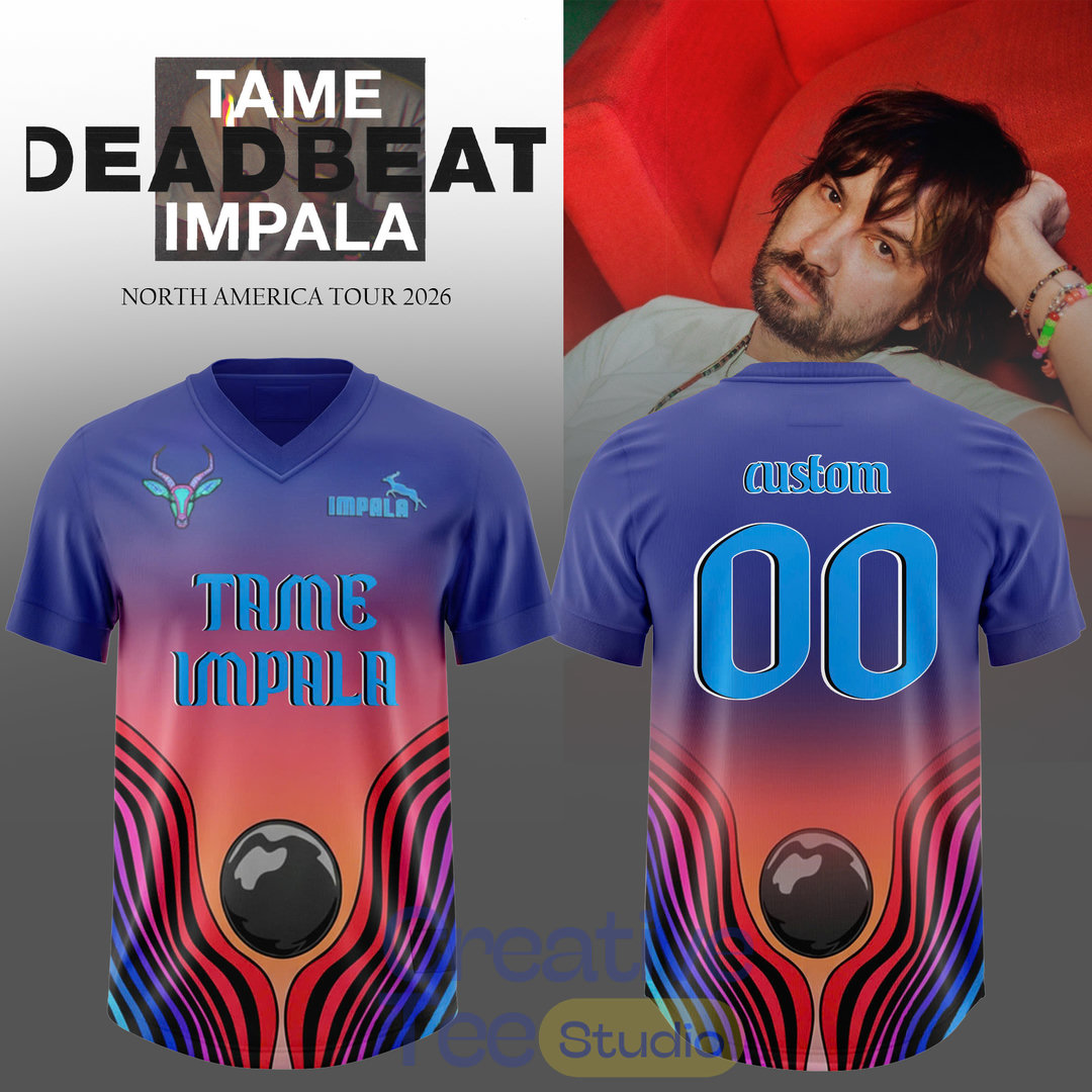 TAME IMPALA DEADBEAT 2026 Tour Custom Football Jersey TAME IMPALA DEADBEAT 2026 Tour Custom Football Jersey