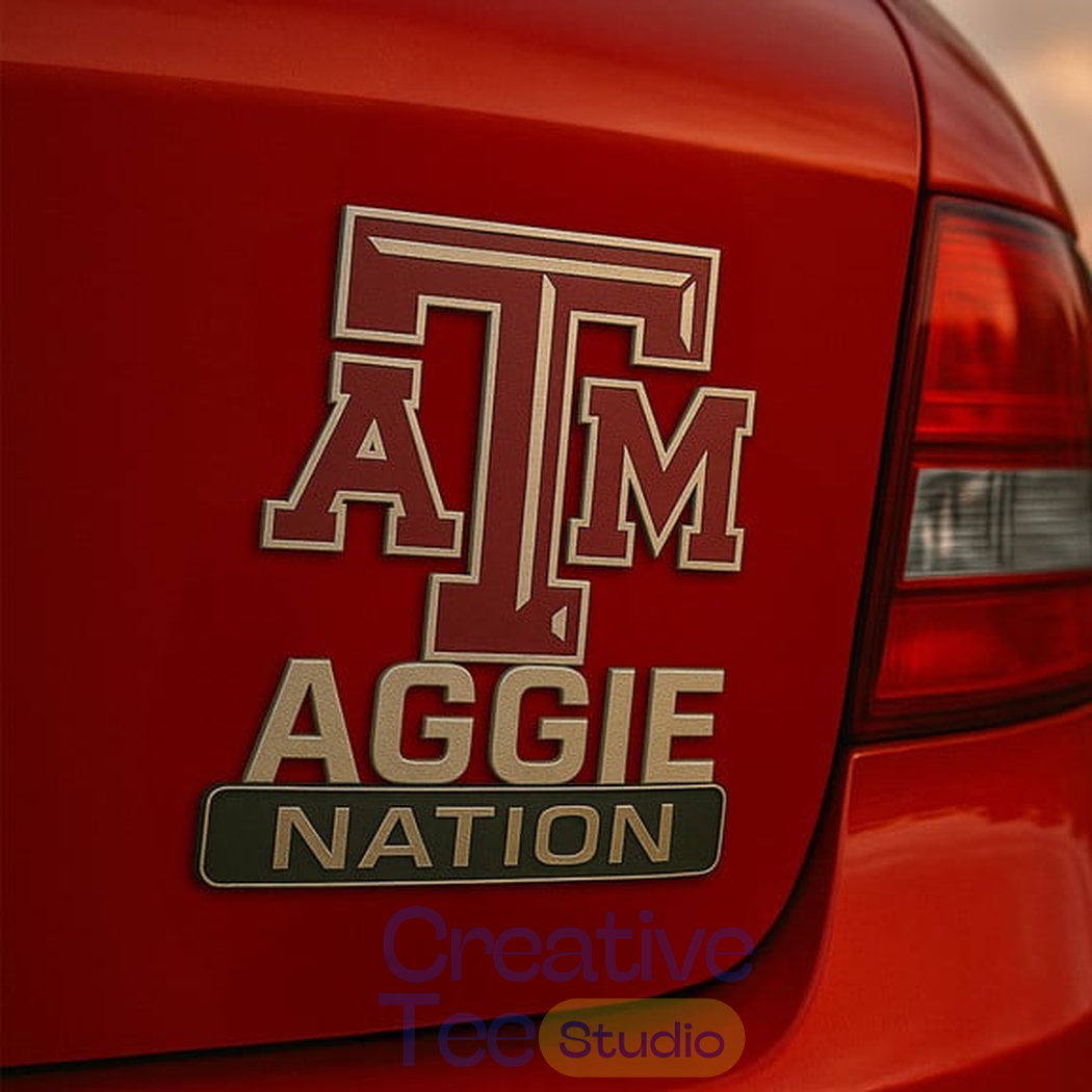 Texas A&M Aggies Custom Car Name Badge Texas A&M Aggies Custom Car Name Badge