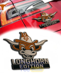 Texas Longhorns Custom Car Name Badge