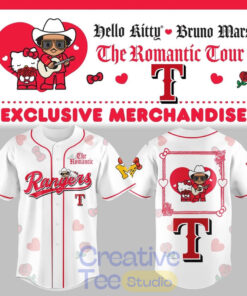 Texas Rangers x Hello Kitty Bruno Mars The Romantic Tour Exclusive Baseball Jersey