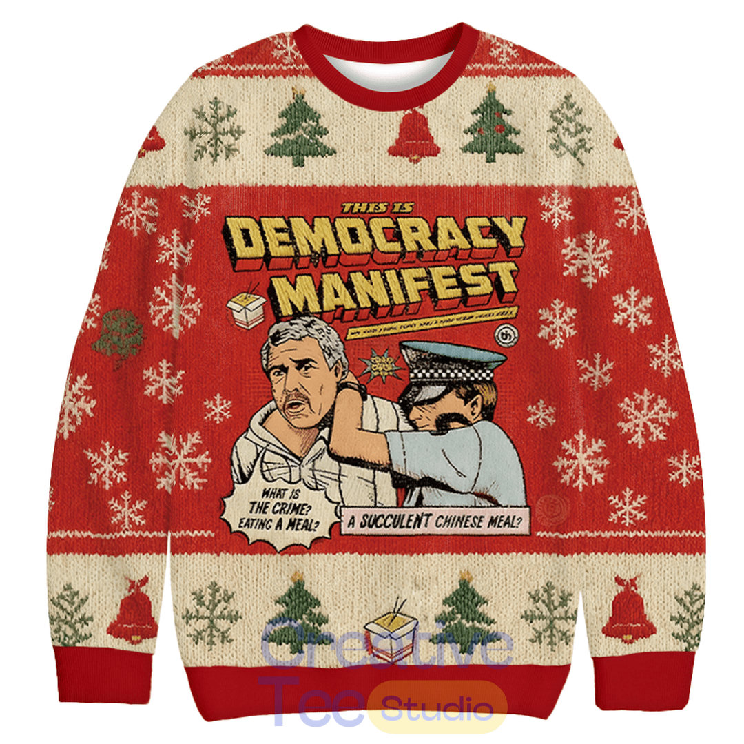 This is Democracy Christmas Ugly Sweater This is Democracy Christmas Ugly Sweater