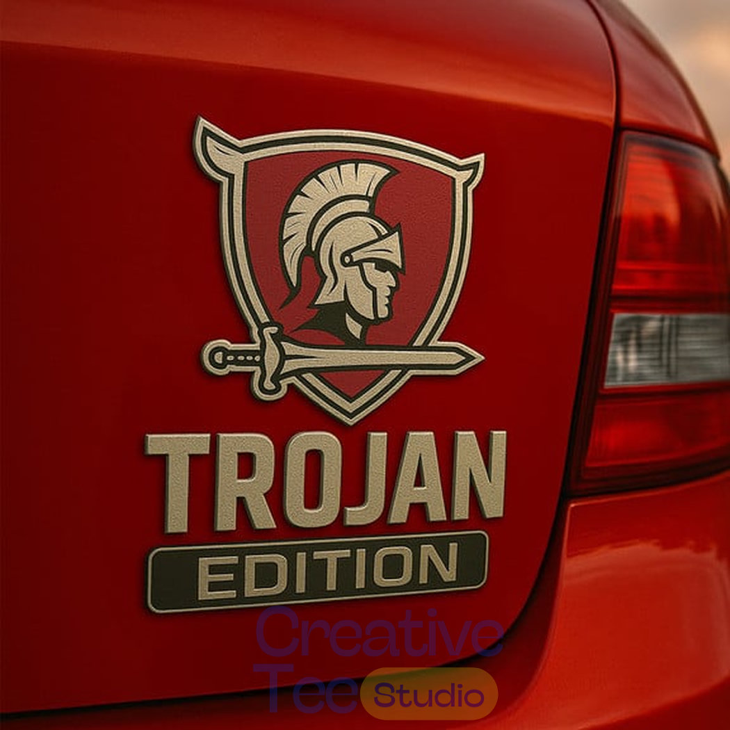 Troy Trojans Custom Car Name Badge Troy Trojans Custom Car Name Badge