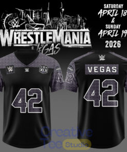 WWE Wrestlemania 42 Vegas Exclusive Football Jersey